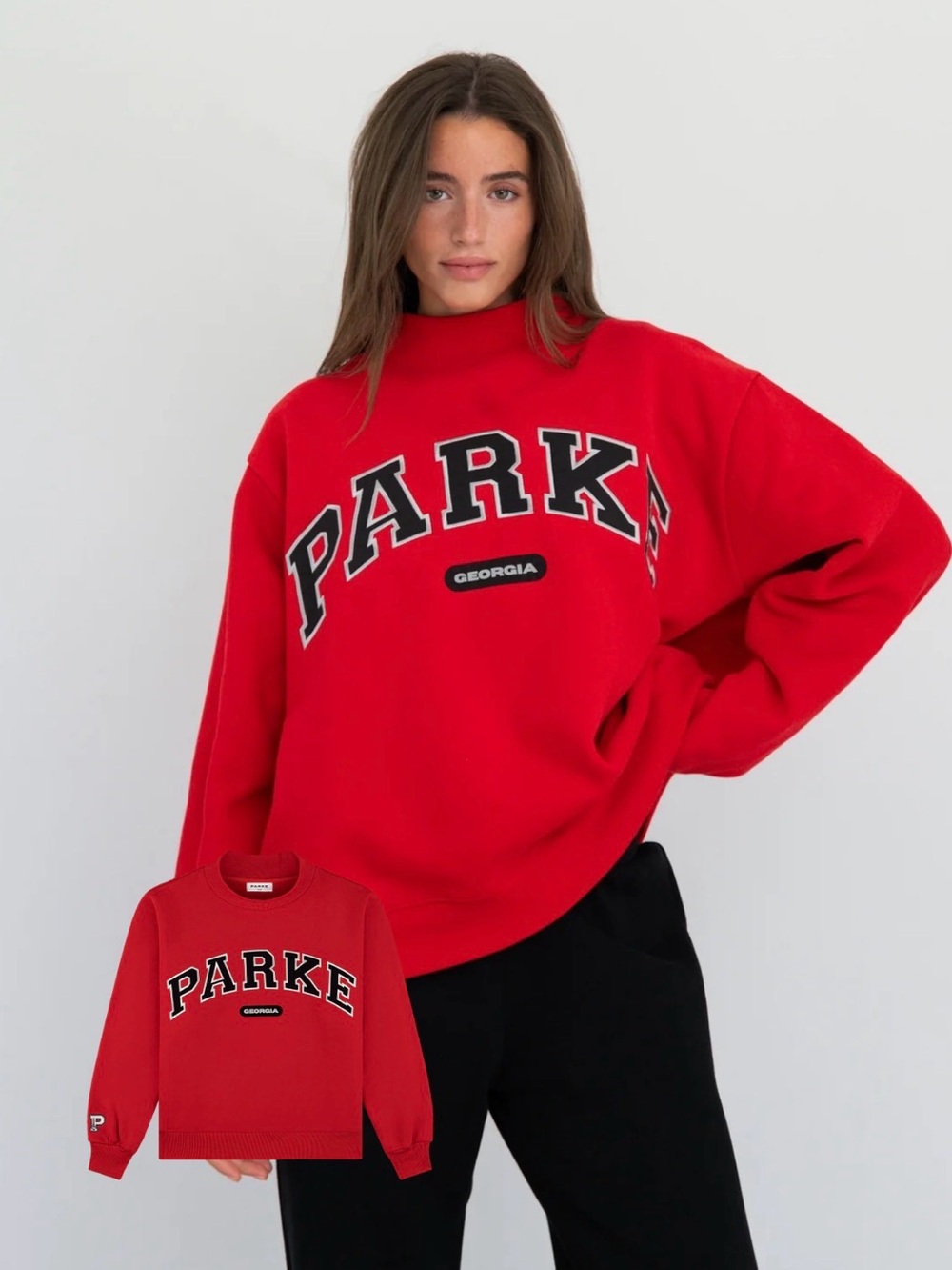 PARKE Red Parke x '47 Georgia Mockneck sweatshirt Sweatshirt - Women